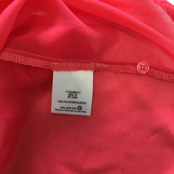 Covington Ladies Gradient Color Change Blouse Comes With Camisole Coral Size L - Picture 6 of 7